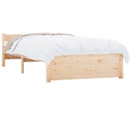 Cadre de lit Bois massif 90x200 cm Vidaxl Marron