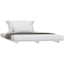 Cadre de lit Blanc 140x190 cm Bois de pin massif Vidaxl Blanc
