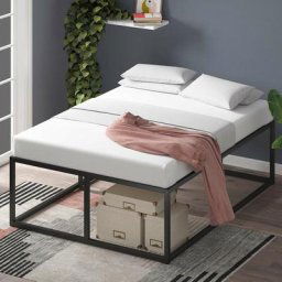 Joseph Lit 180x200 cm cadre en métal noir Hauteur 45,7 cm - Noir - Zinus