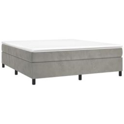 Vidaxl - Sommier à ressorts de lit Gris clair 200x200 cm Velours Light grey