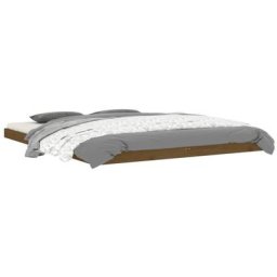 Cadre de lit Marron miel 160x200 cm Bois de pin massif Vidaxl marron miel