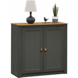 Idimex - Buffet bolton meuble de rangement en bois au style classique, avec 2 portes, en pin massif