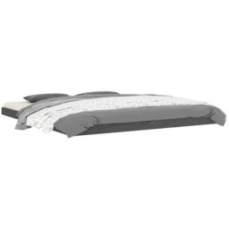Cadre de lit Gris 180x200 cm Bois de pin massif Super King Vidaxl Gris