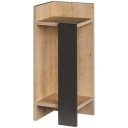 Table de chevet côté gauche Vulas Chêne clair et Anthracite - Chêne clair