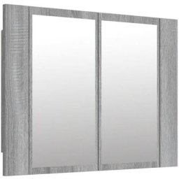 Armoire à miroir led Sonoma gris 60x12x45 cm Bois d'ingénierie Vidaxl Sonoma gris