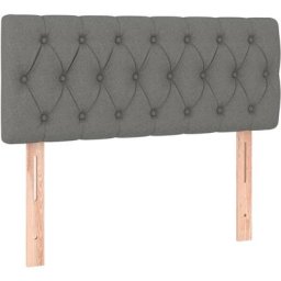 Vidaxl - Tête de lit Gris foncé 90x7x78/88 cm Tissu Dark grey