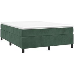Vidaxl - Sommier à ressorts de lit Vert foncé 140x190 cm Velours