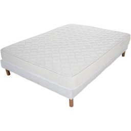Confort+ |Ensemble 140x200 Sommier + Matelas Hauteur 17cm