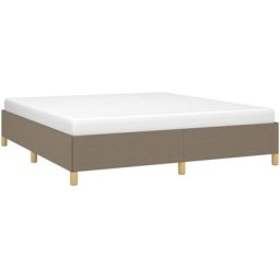 Sommier à ressorts de lit Taupe 160x200 cm Tissu Vidaxl Taupe