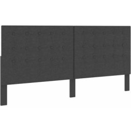 Vidaxl - Tête de lit touffetée Gris foncé Tissu 200x200 cm n/a