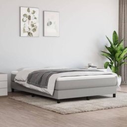 Haute qualité -Sommier à ressorts de lit Gris clair 140x190 cm pour 2 places / 2 personnes Tissu