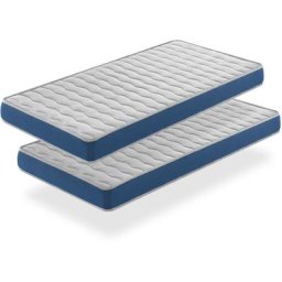 Lot X2 Matelas en mousse respirante90X200 onix, Epaisseur 14 cm , Ergonomique et adaptable