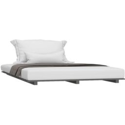Cadre de lit Gris 120x190 cm Bois pin massif Vidaxl Gris