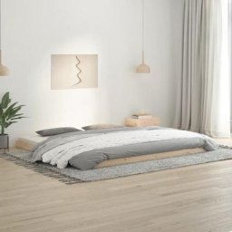 CHIC Lit Double - MAISON - 2 Place Cadre de lit 200x200 cm Bois de pin massif NEUF4165