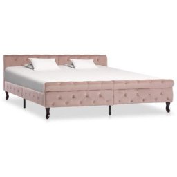 Cadre de lit Rose Velours 180 x 200 cm Vidaxl Rose