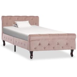 Cadre de lit Rose Velours 90 x 200 cm Vidaxl Pink
