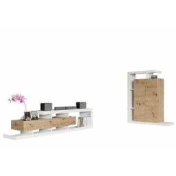 Mobilier1 - Ensemble de salon Utica 114 , Pièces individuelles, Avec table de tv, Stratifié