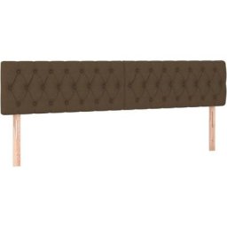 Têtes de lit 2 pcs Marron Foncé 100x7x78/88 cm Tissu Vidaxl Dark brown