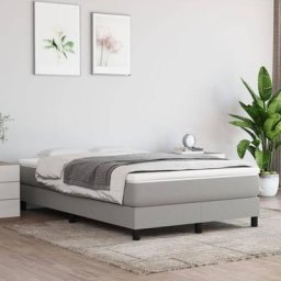 Haute qualité -Sommier à ressorts de lit Gris clair 120x200 cm pour 2 places / 2 personnes Tissu