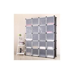 Armoire Portable 20 Cubes, Storage Modulable Meuble Étagères de Rangement, Modulaires pour Gain de