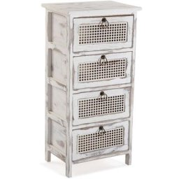 Old White Meuble pour la salle de bain, 76x27x37cm - Blanc - Versa