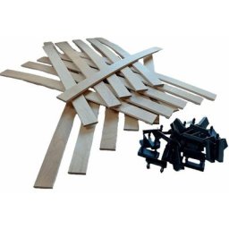 30 lattes bois + embouts - 680x53x8 mm - idéal réparer sommier / bz / clic clac - Bois clair