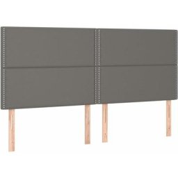 Vidaxl - Têtes de lit 4 pcs Gris 100x5x78/88 cm Similicuir