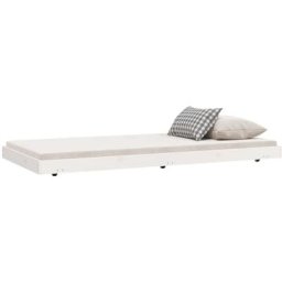 Cadre de lit Blanc 90x190 cm Bois de pin massif Vidaxl Blanc
