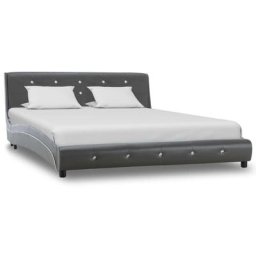 Cadre de lit Gris Similicuir 140 x 200 cm Vidaxl Grey