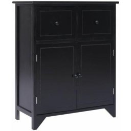 Armoire latérale Noir 60x30x75 cm Bois de Paulownia vidaXL - Noir