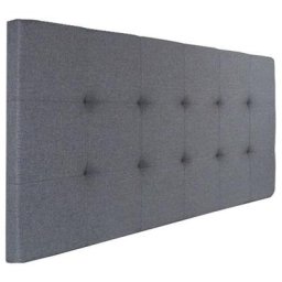 Tête de lit capitonnée elza en tissu gris anthracite pour lit 140 et 160 cm - Gris
