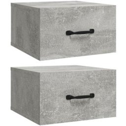 Tables de chevet murales 2 pcs Gris béton 35x35x20 cm Vidaxl Gris béton