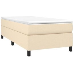 Sommier à ressorts de lit Crème 90x190 cm Tissu Vidaxl Cream