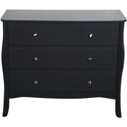 Baroque Commode à 3 tiroirs, en gris, largeur 96,5 cm, hauteur 80 cm. - Grise