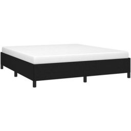 Cadre de lit Noir 160x200 cm Tissu Vidaxl Noir