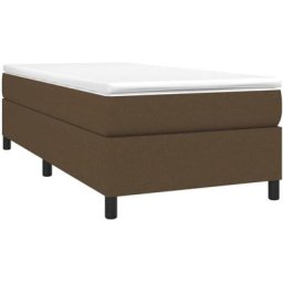Vidaxl - Sommier à ressorts de lit Marron foncé 90x200 cm Tissu Dark brown