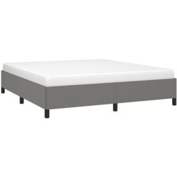 Cadre de lit Gris foncé 180 x 200 cm Tissu Vidaxl Gris foncé