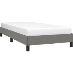 Cadre de lit Gris foncé 90x200 cm Tissu Vidaxl Gris foncé