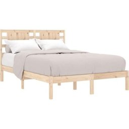Cadre de lit Bois de pin massif 120x200 cm Vidaxl Brown