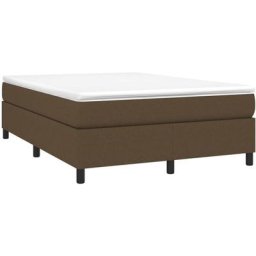 Sommier à ressorts de lit Marron foncé 140x200 cm Tissu Vidaxl Dark brown