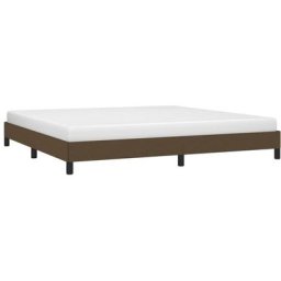 Cadre de lit Marron foncé 200x200 cm Tissu Vidaxl Marron foncé