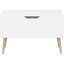 Gry Table d'appoint avec 1 compartiment de rangement, blanc. - Blanc