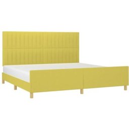 Cadre de lit avec tête de lit Vert 200x200 cm Tissu Vidaxl Vert