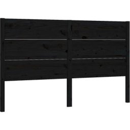 Tête de lit Noir 186x4x100 cm Bois massif de pin Vidaxl Noir