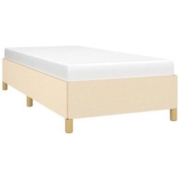 Cadre de lit Crème 90x190 cm Tissu Vidaxl Crème