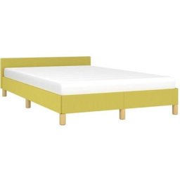 Cadre de lit avec tête de lit Vert 120x200 cm Tissu Vidaxl Vert