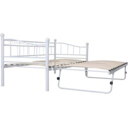 Cadre de lit Blanc Acier 180x200/90x200 cm Vidaxl White