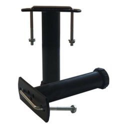 Ebac Literie - 2 pieds de liaison métal h 14 à 25 cm pour sommier métal - Noir