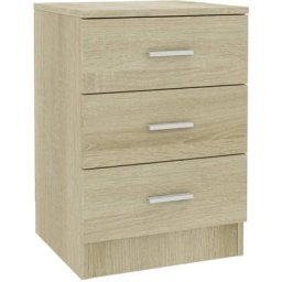 Table de chevet Chêne Sonoma 38x35x56 cm Aggloméré vidaXL - Chêne sonoma