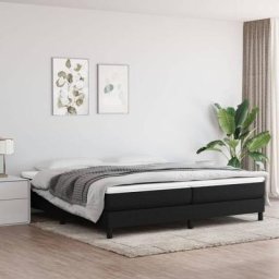 Haute qualité -Sommier à ressorts de lit Noir 200x200 cm pour 2 places / 2 personnes Tissu - Solide
